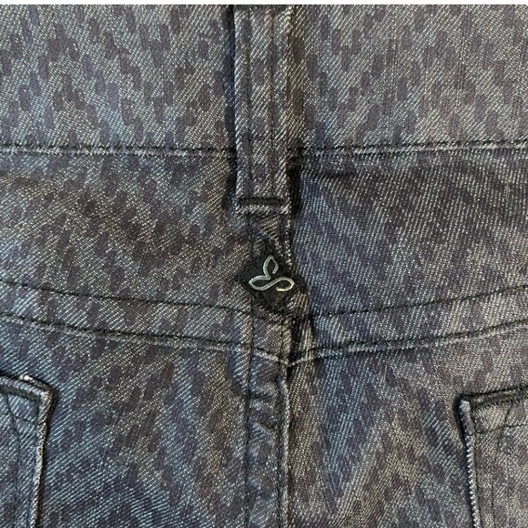 Prana Womens Kara Herringbone Pattern Gray Mid Rise Pants Jeans Size 8 Skinny - Picture 12 of 13